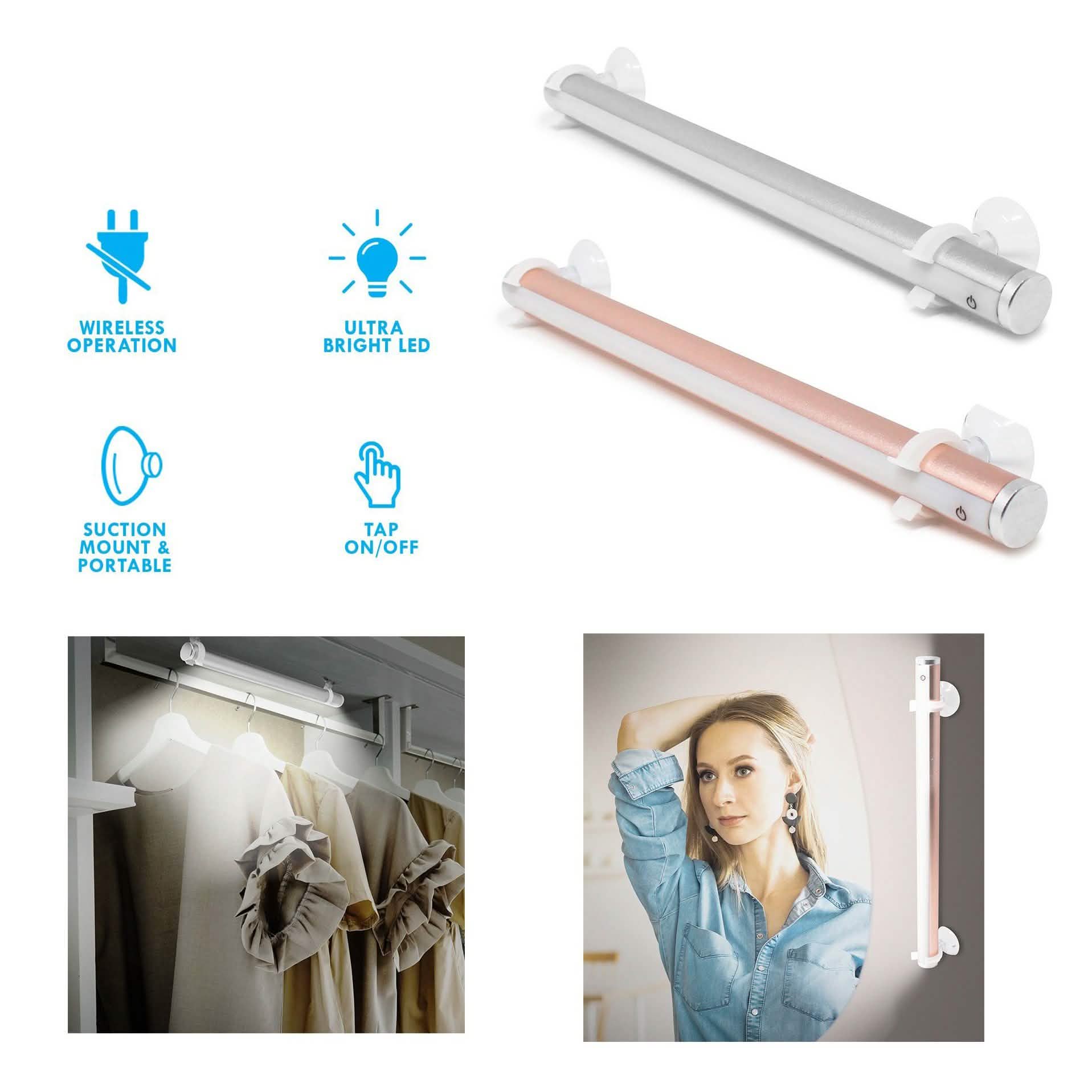 Bright Basics Wireless Light Bar for Mirrors Lighting & Decor - DailySale