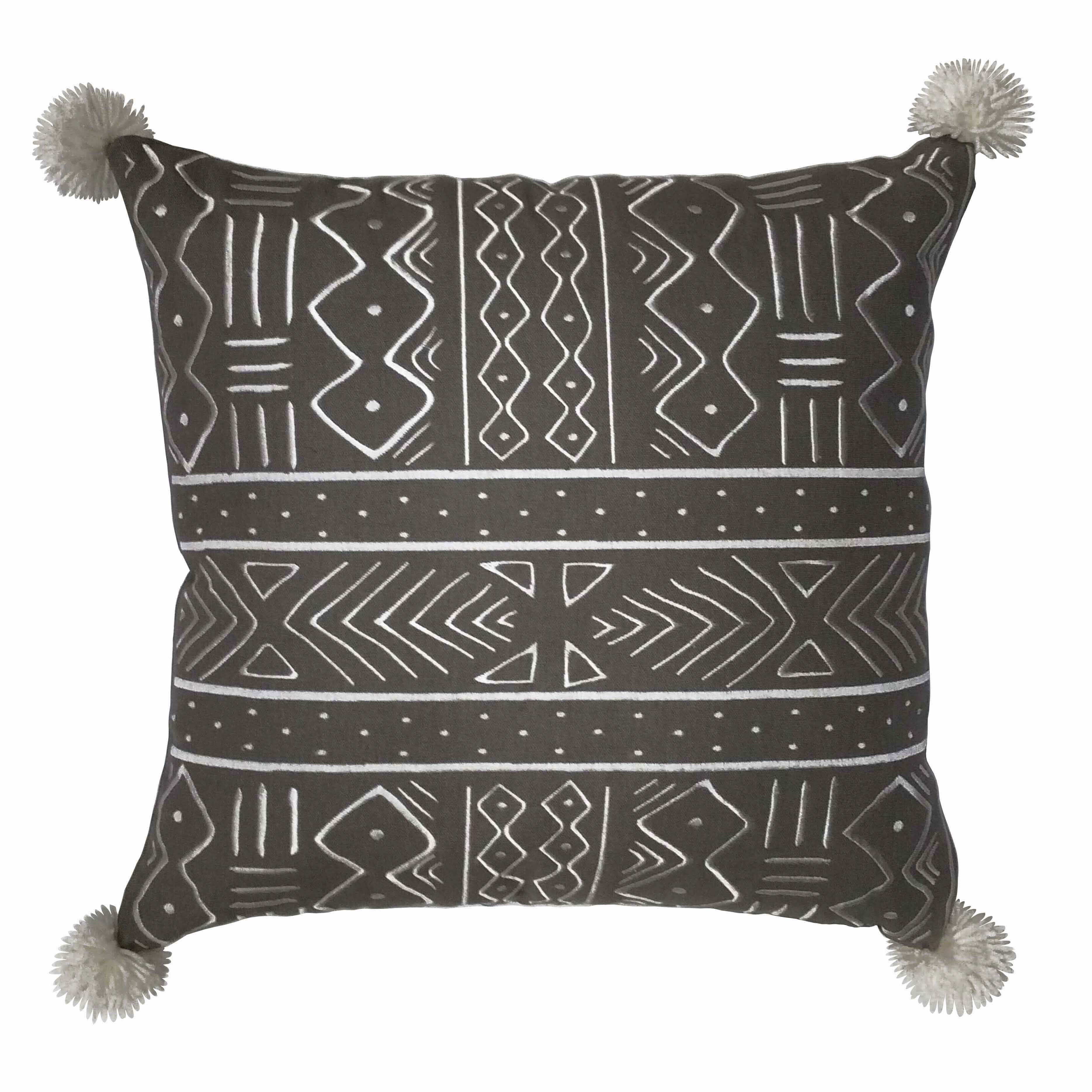 Brooklyn Flat Brooklyn Flat Kata Embroidered Decorative Pillow Furniture & Decor Mud Cloth - DailySale