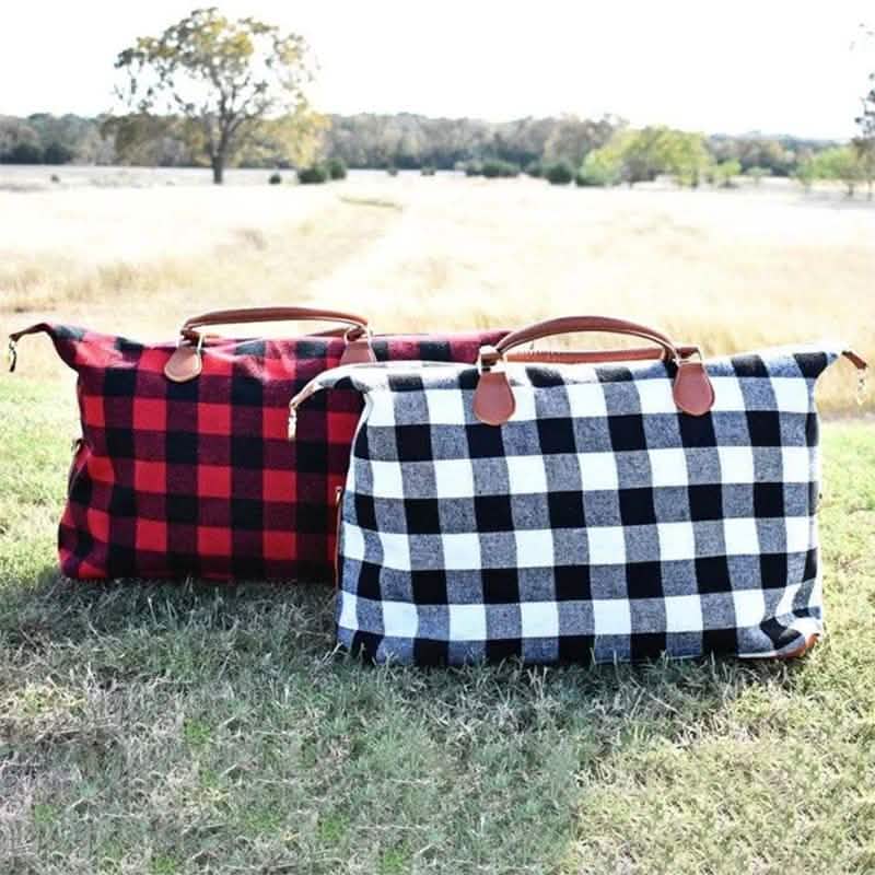 Buffalo Check Tote Weekender Bag Purse Handbags & Wallets - DailySale