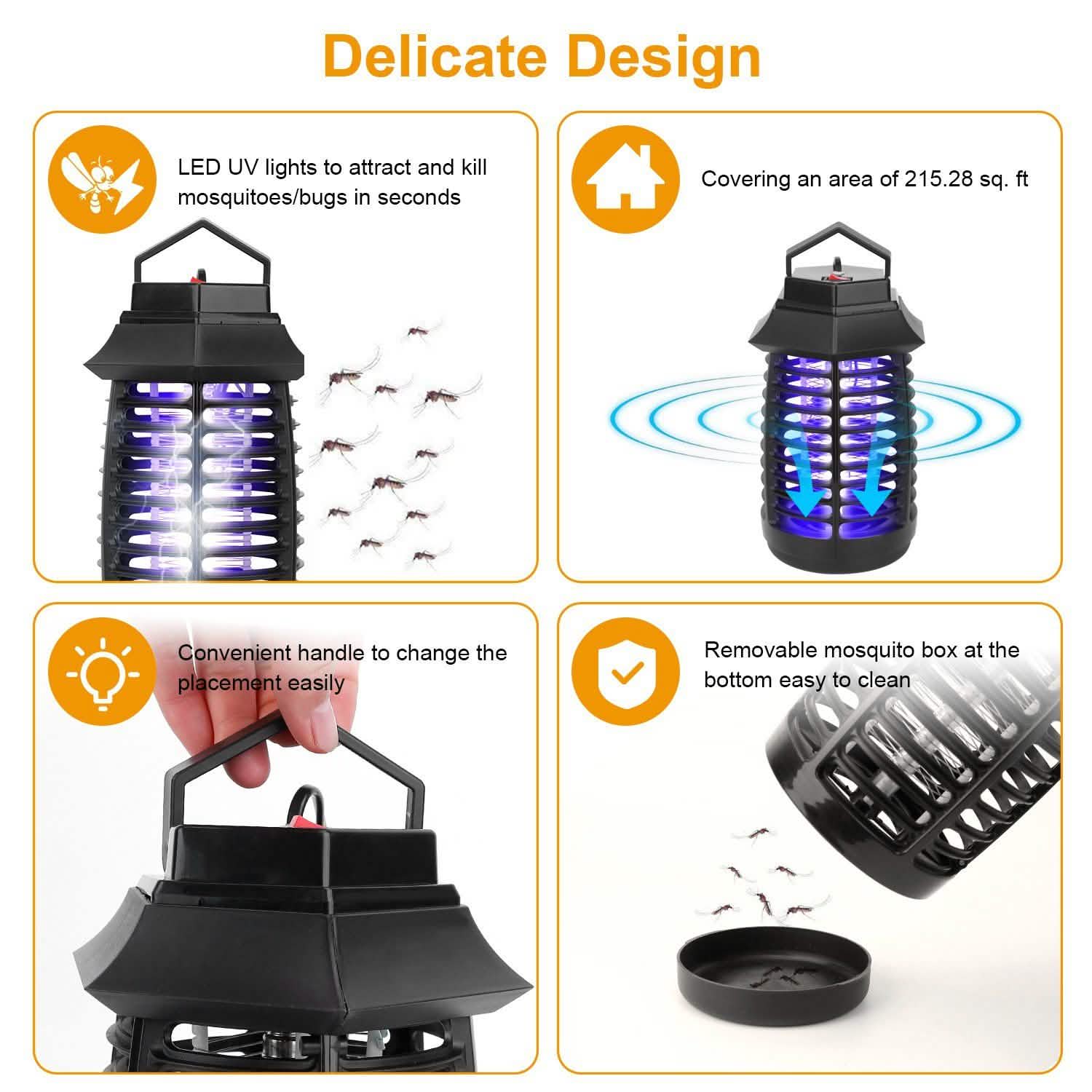 Bug Zapper Electric UV Mosquito Killer Lamp Pest Control - DailySale