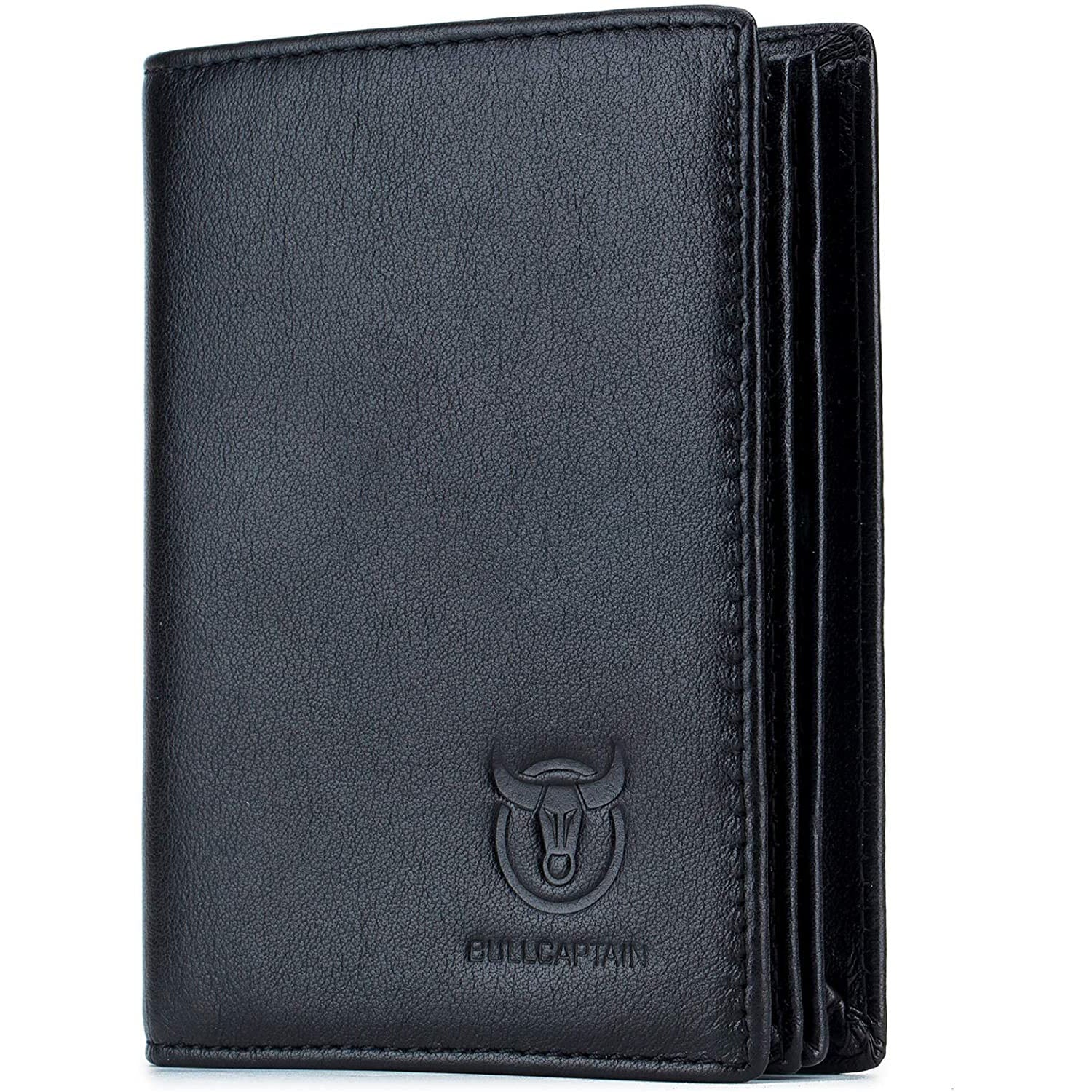 Bullcaptain Large Capacity Genuine Leather Bifold Wallet/Credit