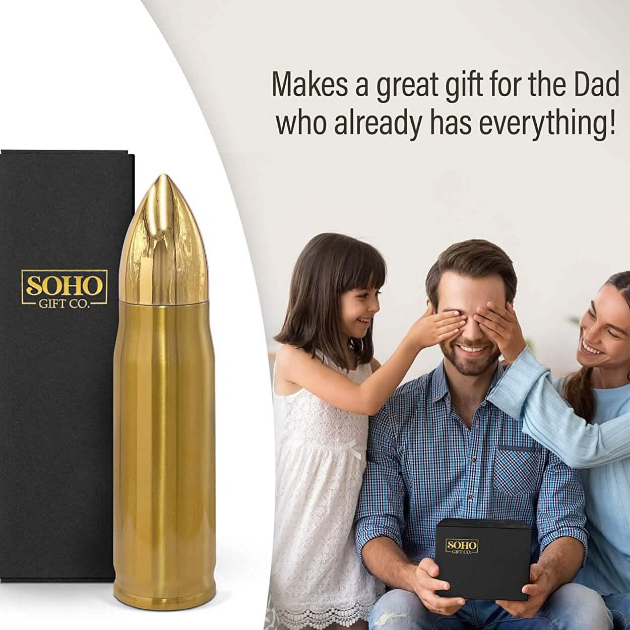 Bullet Water Bottle Gift for Dad 17 Oz Sports & Outdoors - DailySale