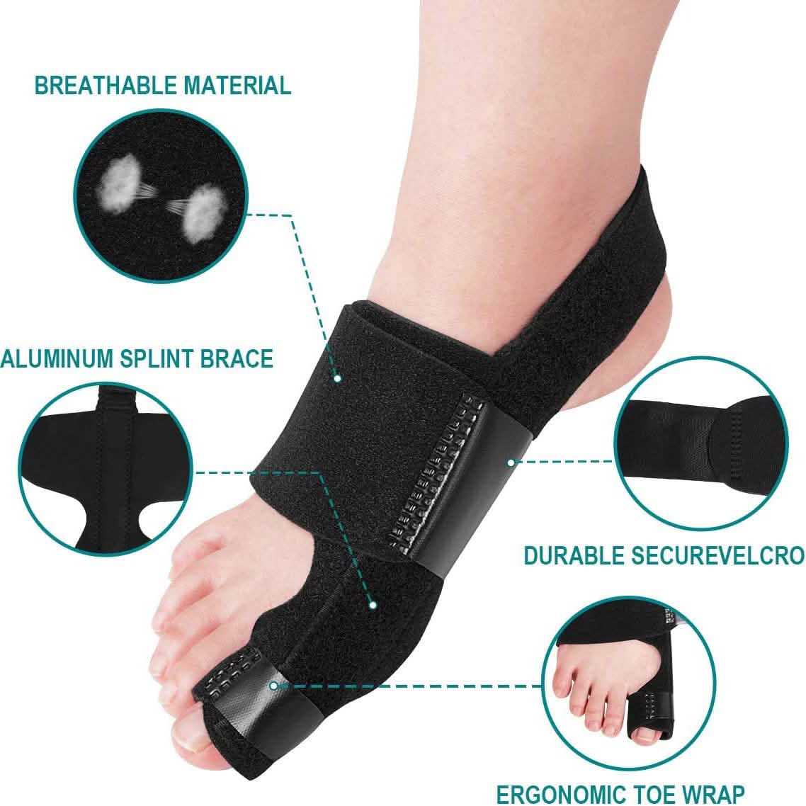 Bunion Corrector Big Toe Straightener Pain Relief Wellness - DailySale