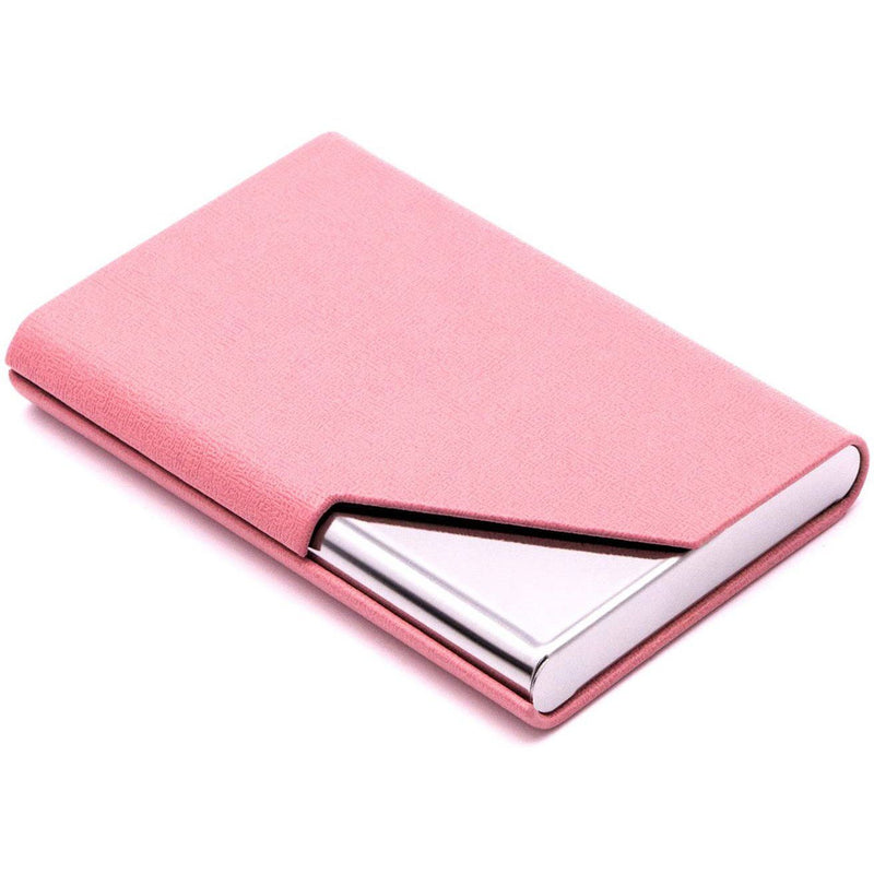 Business Name Card Holder Luxury PU Leather and Stainless Steel Multi Card Case