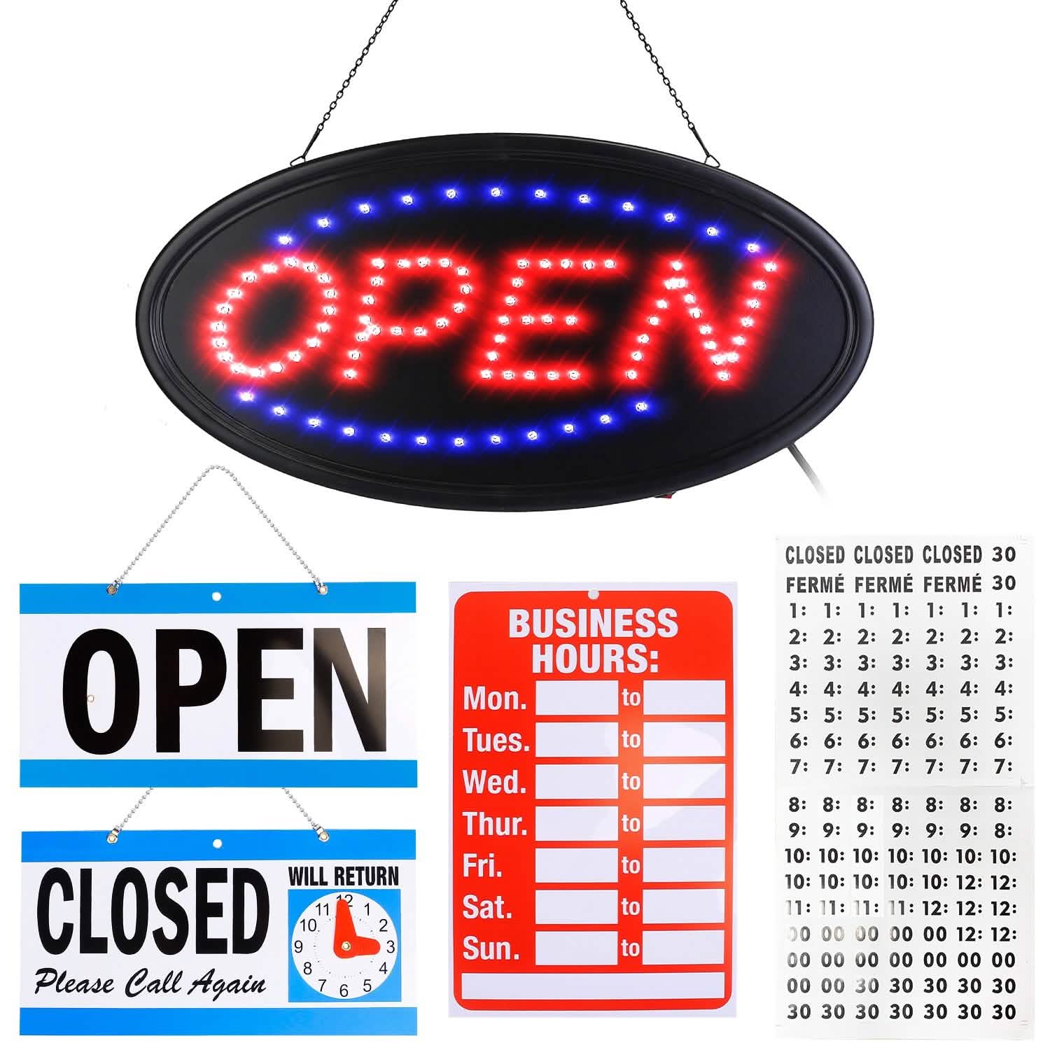 Business Neon Open Sign Advertisement Board with Steady Flashing Modes Everything Else - DailySale