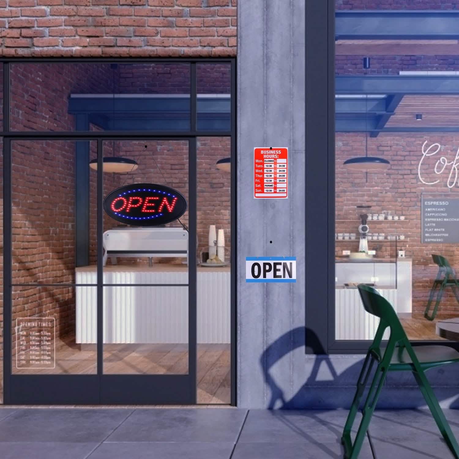 Business Neon Open Sign Advertisement Board with Steady Flashing Modes Everything Else - DailySale