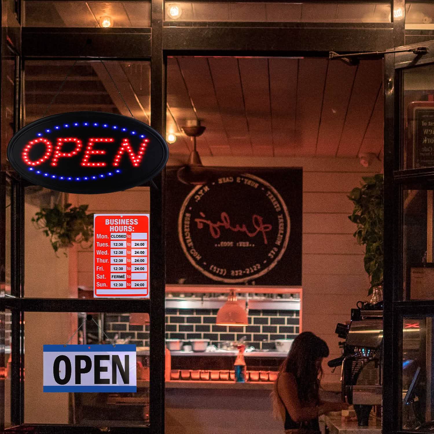 Business Neon Open Sign Advertisement Board with Steady Flashing Modes Everything Else - DailySale