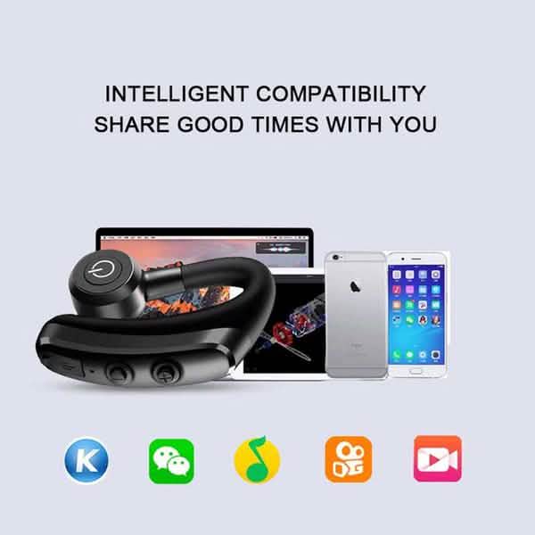 Business Wireless Bluetooth Earphone with Mic and Noise Cancellation Mobile Accessories - DailySale