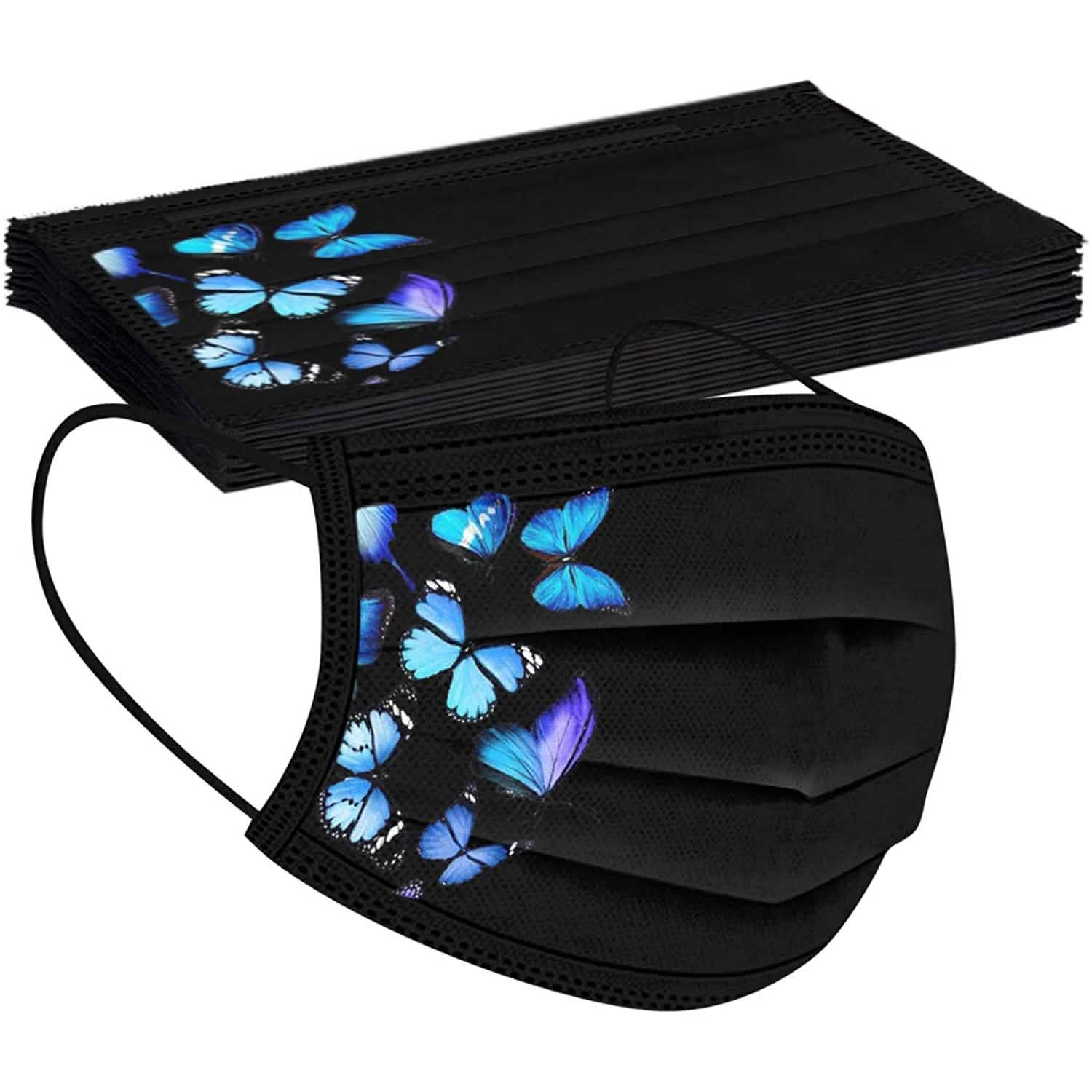 Butterfly Printed Paper Mask Face Masks & PPE - DailySale