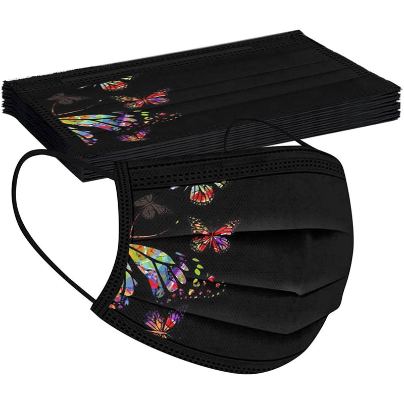 Butterfly Printed Paper Mask Face Masks & PPE - DailySale