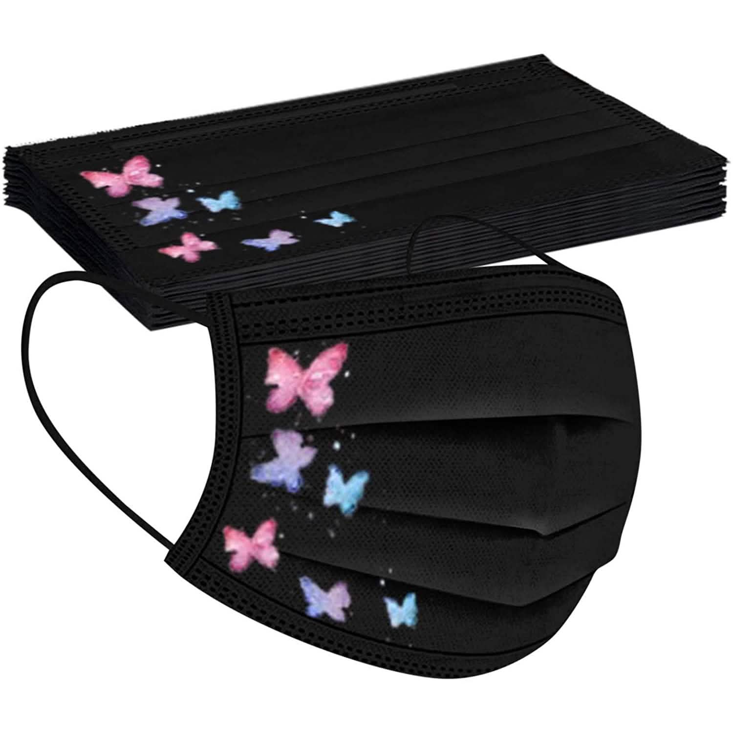 Butterfly Printed Paper Mask Face Masks & PPE - DailySale