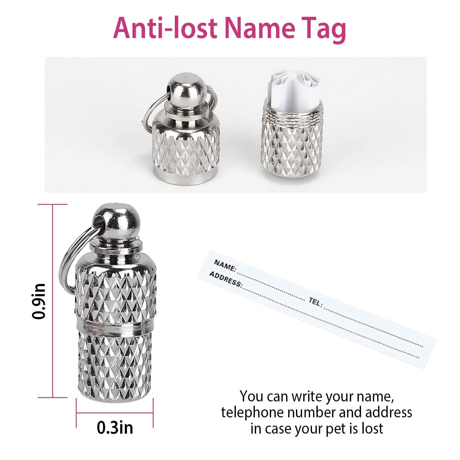 Ca2-Pack: Adjustable Kitten Collar with Bell Name Tag Pet Supplies - DailySale