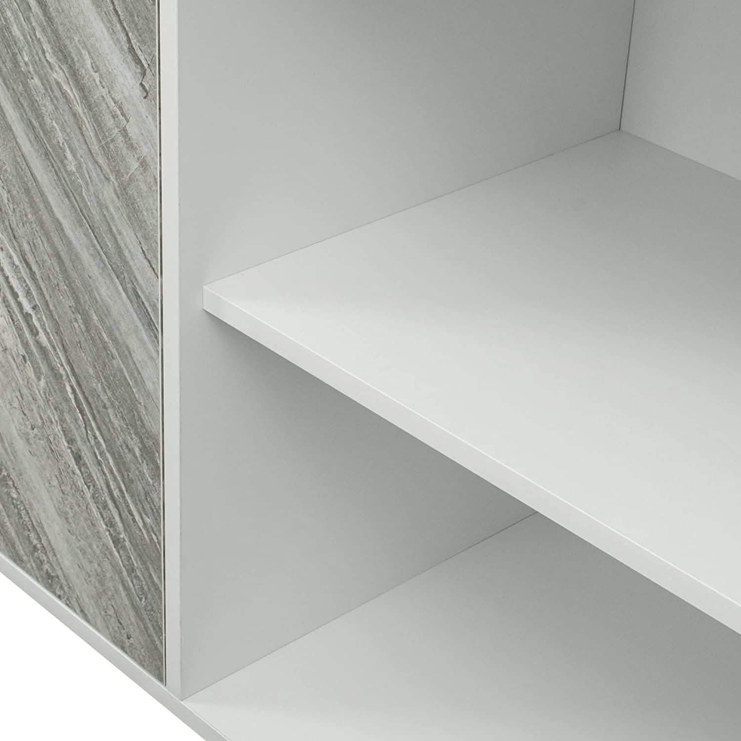 Cabinet with 2-Doors and 3-Open Shelves Furniture & Decor - DailySale