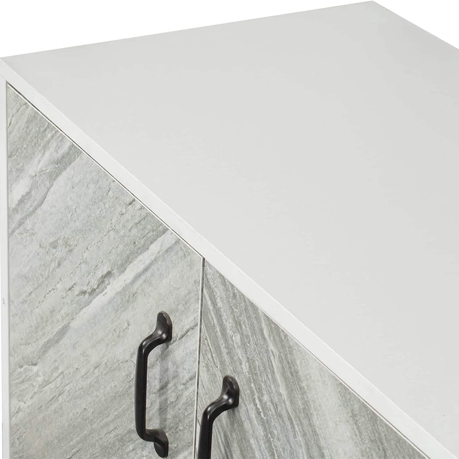 Cabinet with 2-Doors and 3-Open Shelves Furniture & Decor - DailySale