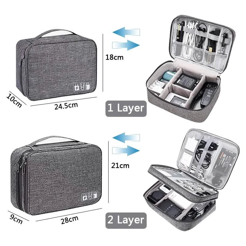 Cable Storage Bag Waterproof Digital Electronic Organizer Bags & Travel - DailySale