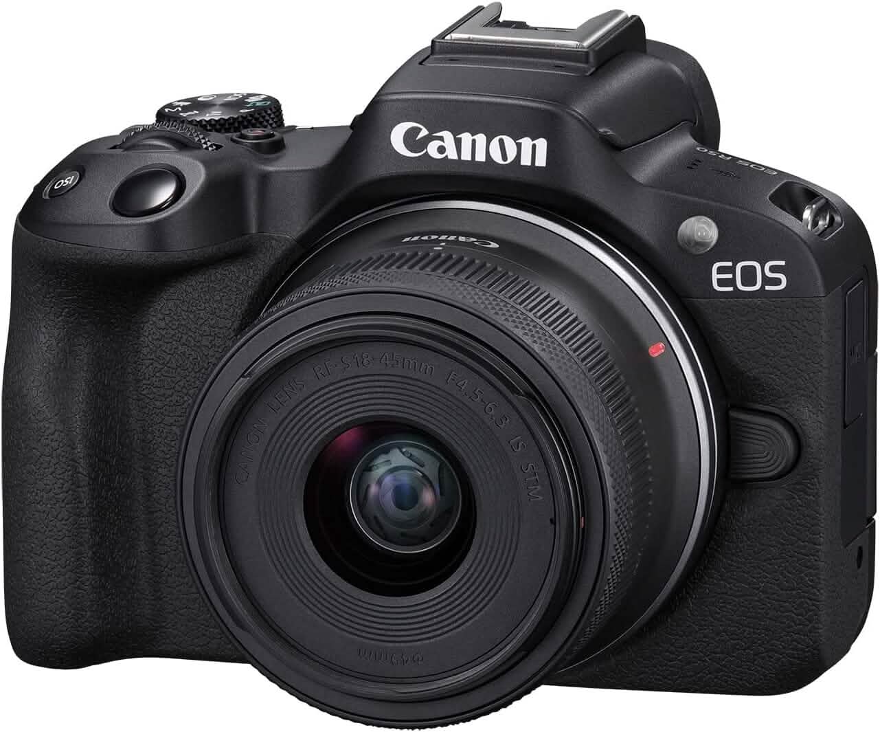 Canon EOS R50 4K Mirrorless Camera with RF-S 18-45mm f/4.5-6.3 IS STM Lens (Like New/Open-Box) Cameras & Drones - DailySale