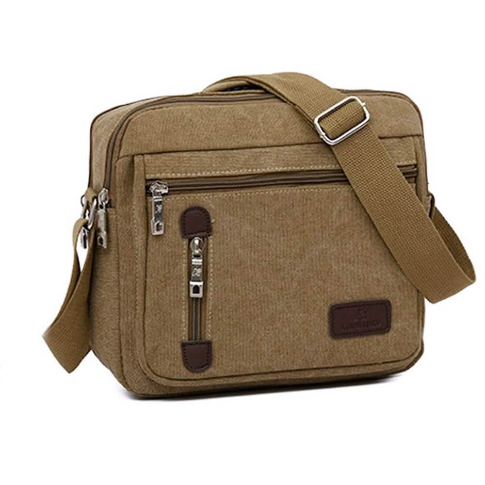 Canvas Cross-Body Totes - Assorted Colors Handbags & Wallets Khaki - DailySale