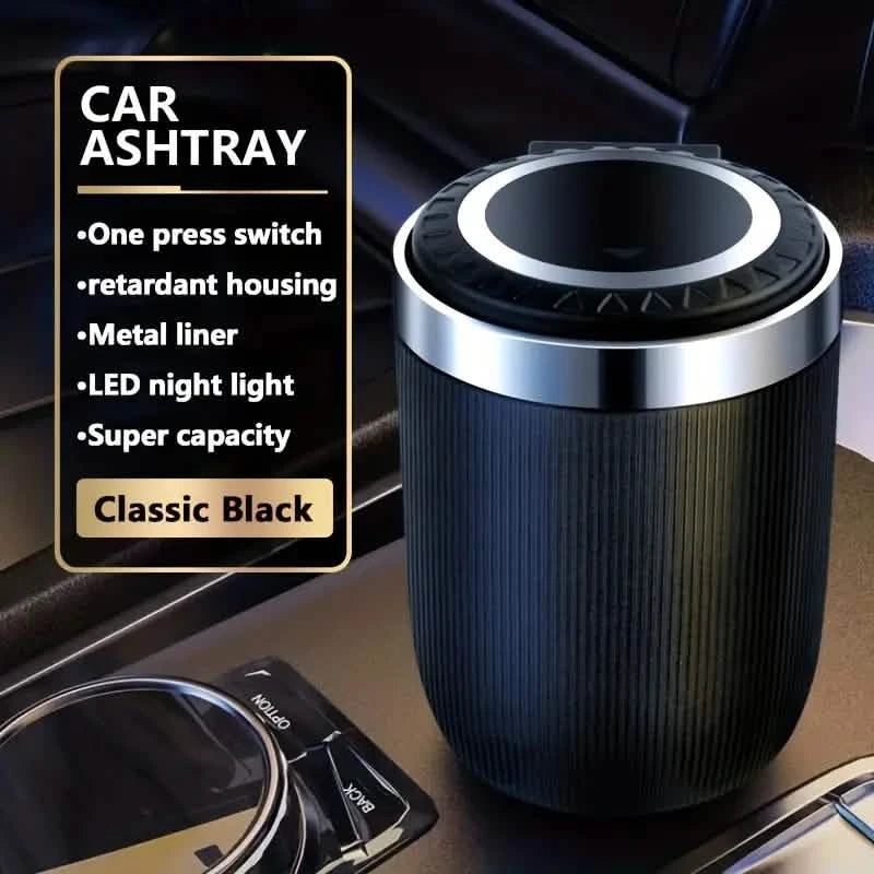 Car Ashtray Multi-functional Universal Household Portable Metal Liner Ashtray Automotive - DailySale