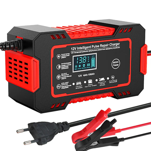 Car Battery Fast & Efficiently Charger Automotive Red - DailySale