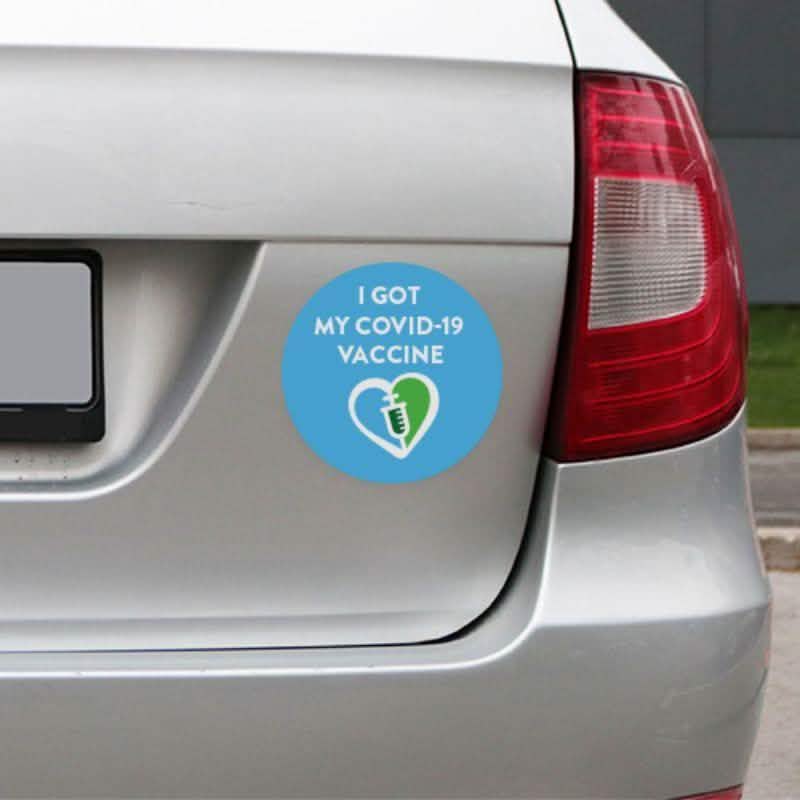 Car Bumper Magnets - I Got My Vaccine Automotive - DailySale