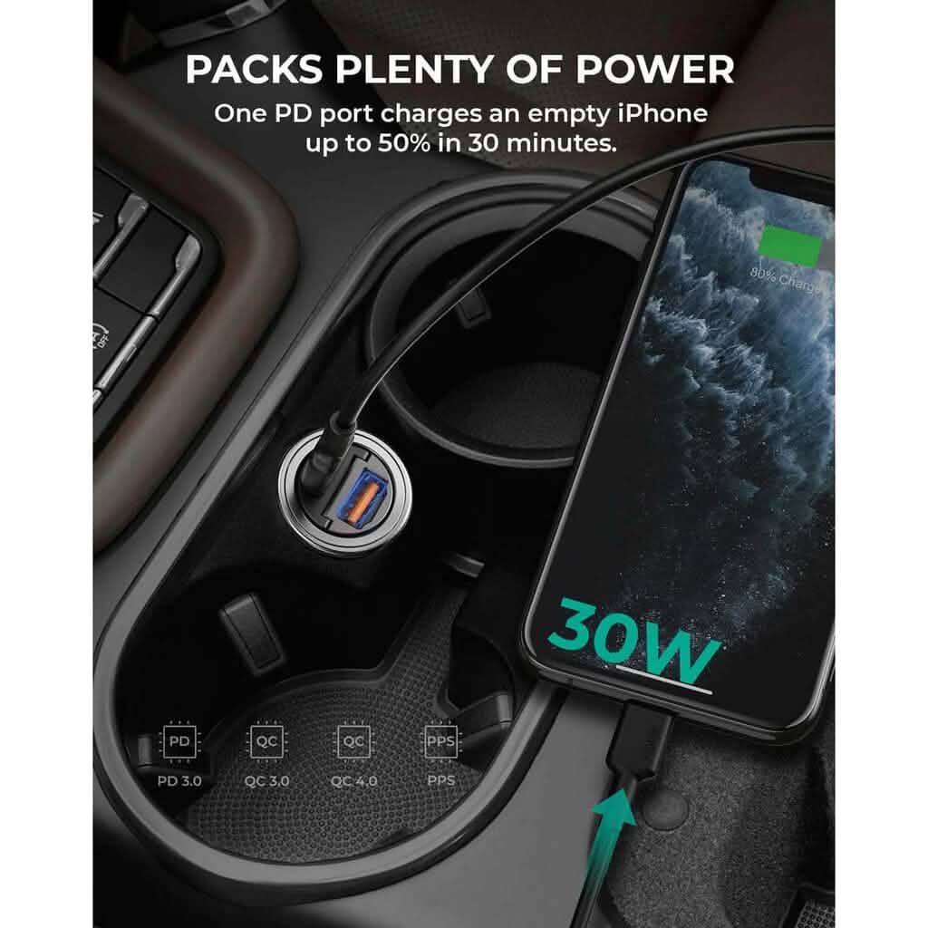 Car Charger 30W Dual-Port Automotive - DailySale