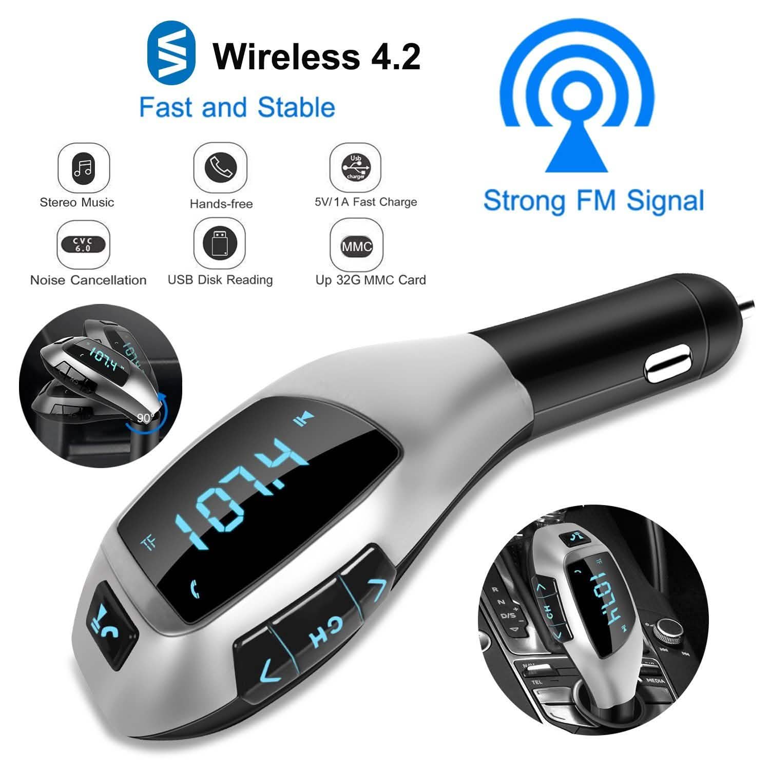 Car FM Wireless Transmitter USB Charge Automotive - DailySale