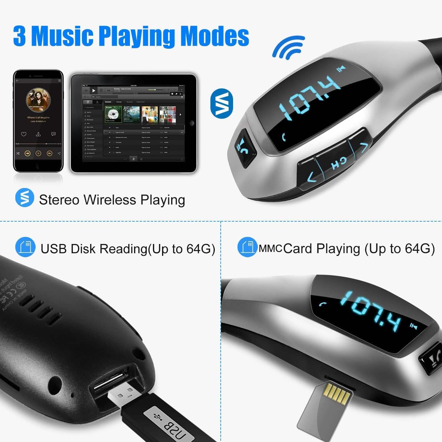 Car FM Wireless Transmitter USB Charge Automotive - DailySale