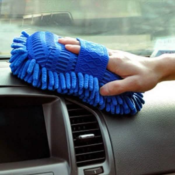 Car Hand Soft Towel Microfiber Chenille Washing Gloves Coral Fleece Gloves Auto Automotive - DailySale