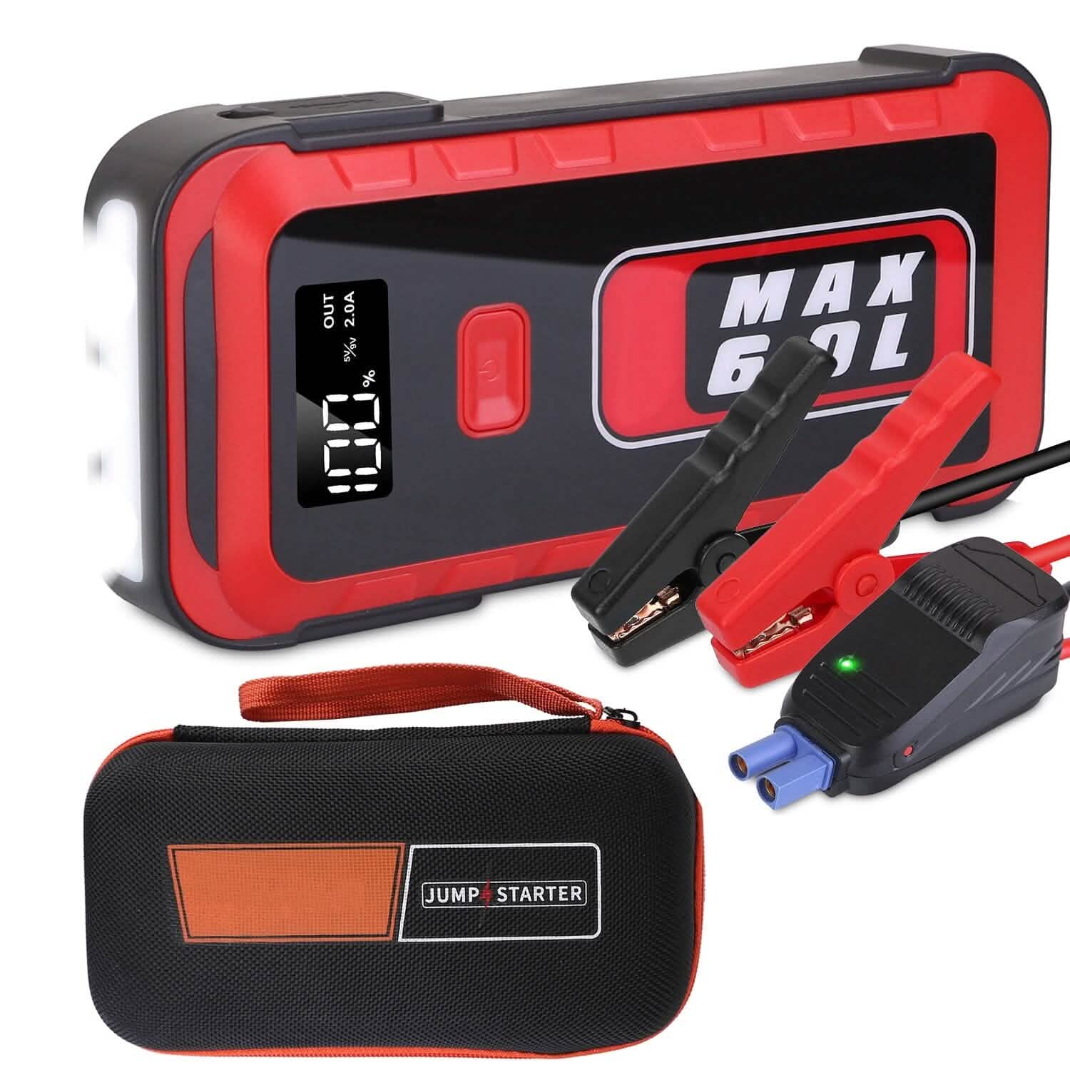 Car Jump Starter Booster 2500A Peak 25800mAh Battery Charger Power Bank Automotive - DailySale