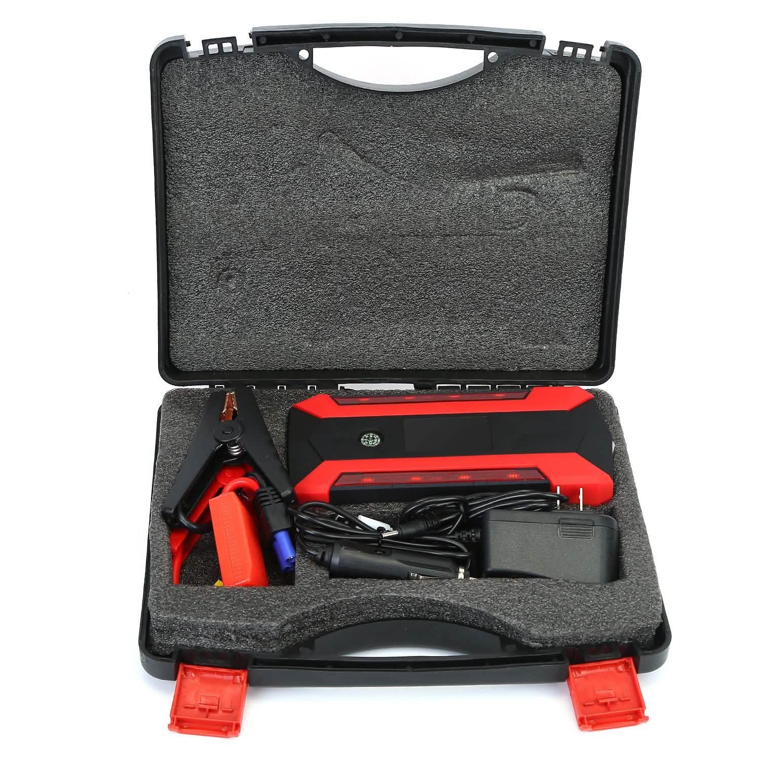 Car Jump Starter Booster with LCD Screen 4 Modes LED Flashlight Automotive - DailySale