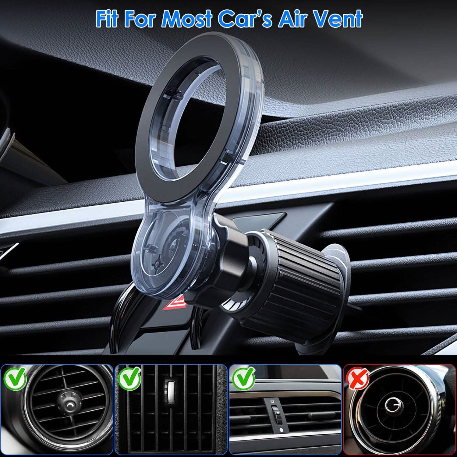 Car Mount Magnetic Phone Holder For Car 360° Rotation Automotive - DailySale