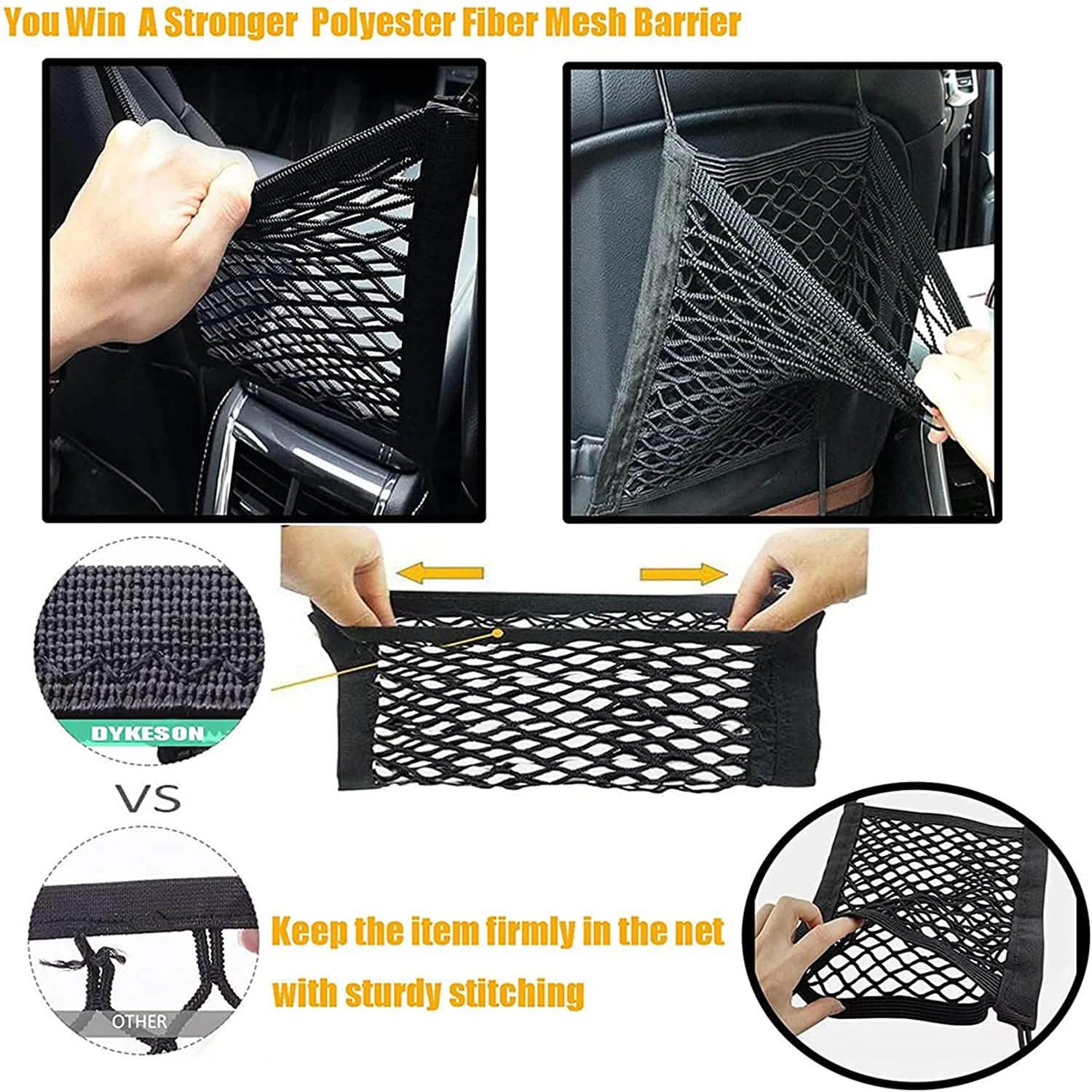 Installation instructions for Car Pet Barrier Mesh Organizer