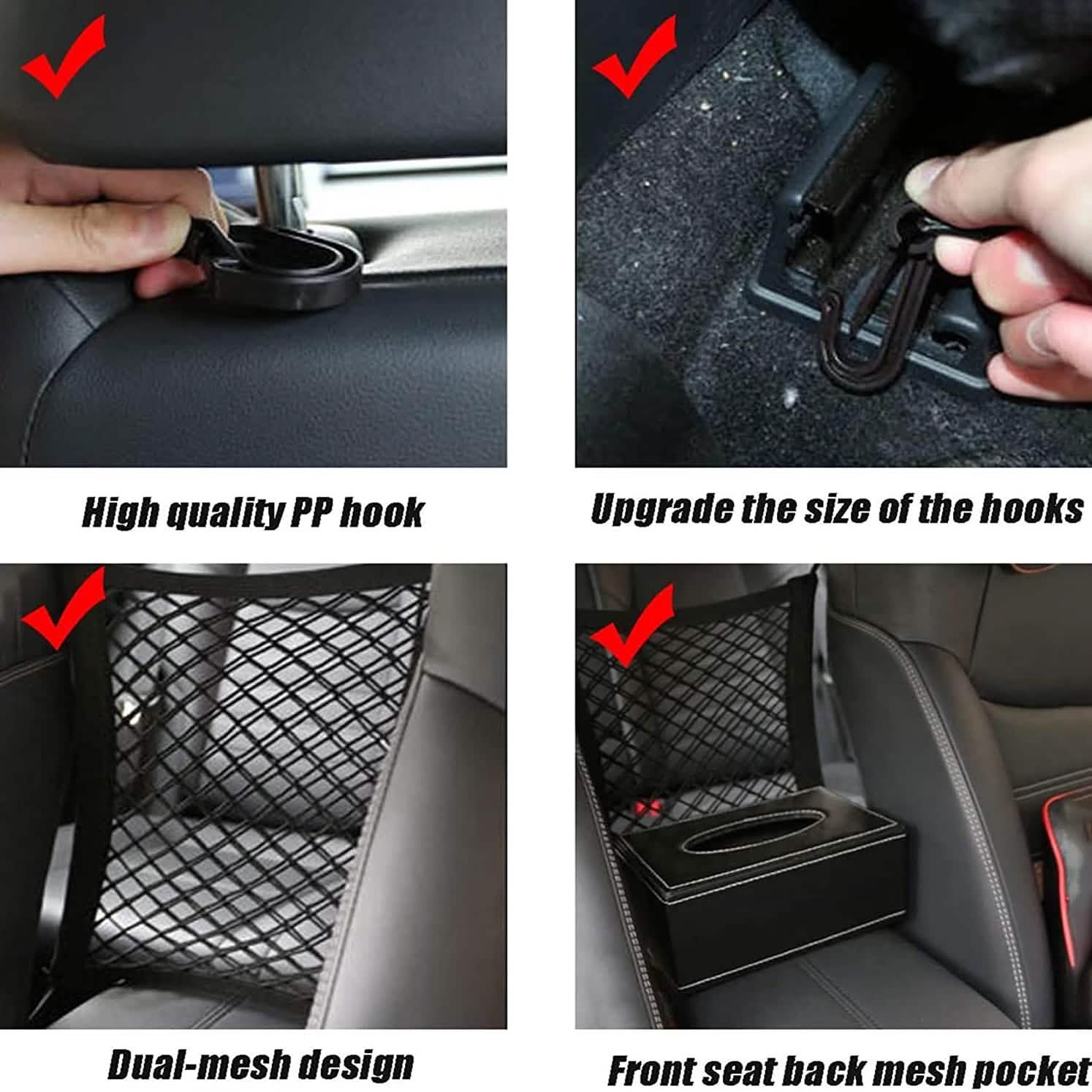 Key features of Car Pet Barrier Mesh Organizer