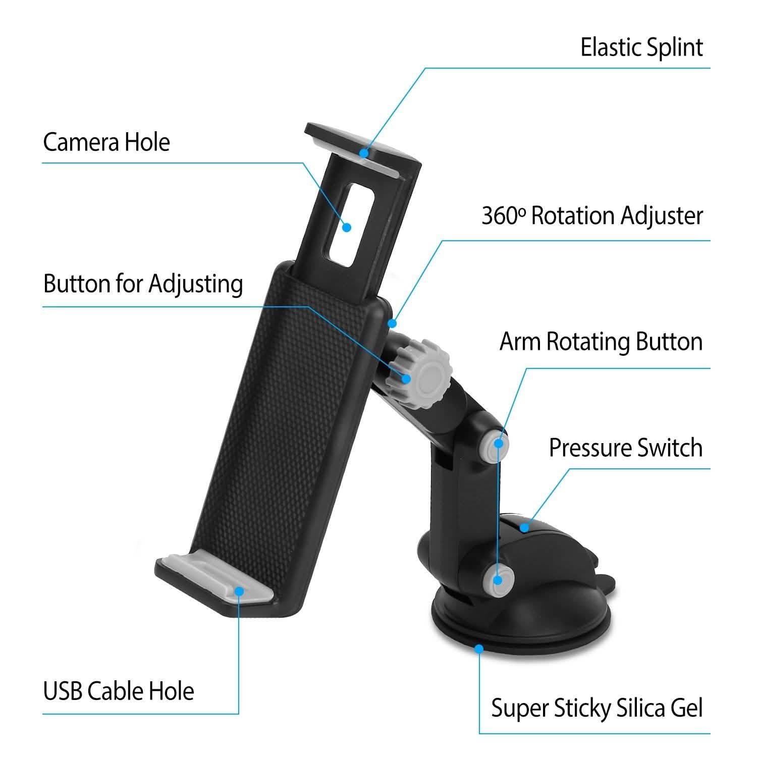 Car Phone Holder Mount Dashboard Tablet Stand Holder Mobile Accessories - DailySale