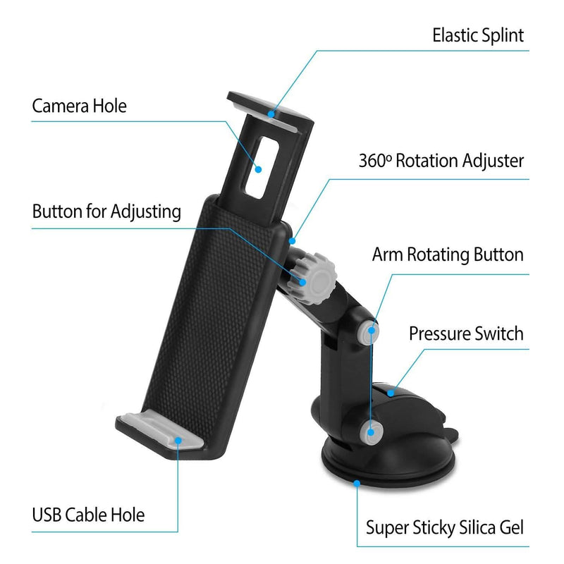 Car Phone Holder Mount Dashboard Tablet Stand Holder Mobile Accessories - DailySale