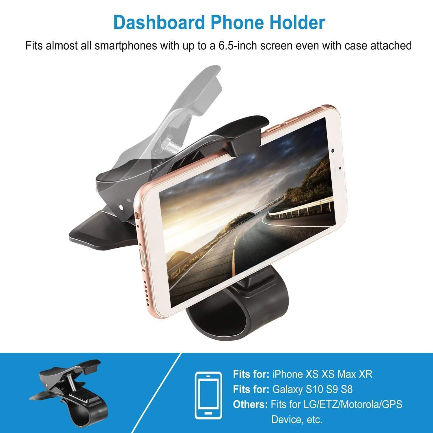 Car Phone Mount Non-Slip Dashboard Phone Holder Automotive - DailySale