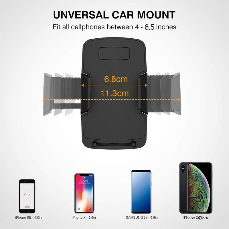 Car Phone Mount, VUP Windshield Phone Holder Car Mount universal size