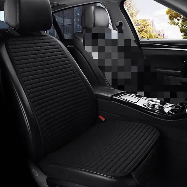 Car Seat Cover Kit Front Flax Seat Automotive Black - DailySale