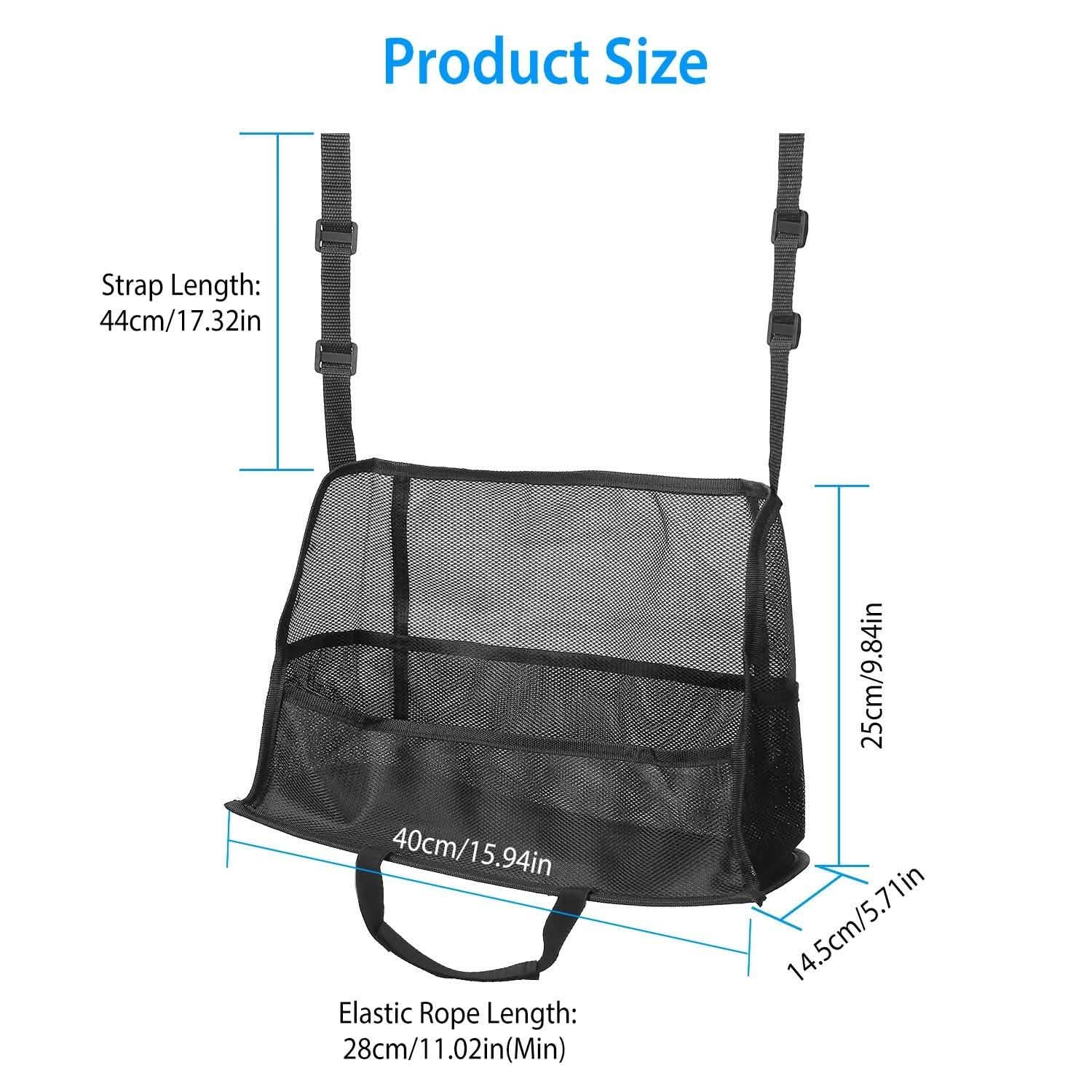 Car Storage Netting Pouch Seat Side Storage Mesh Organizer Bag Automotive - DailySale