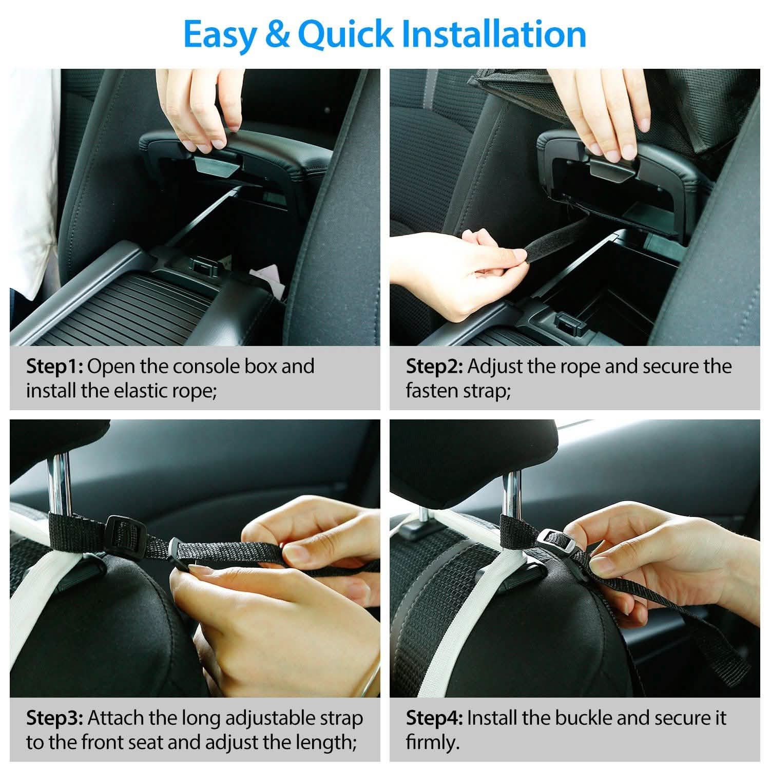 Car Storage Netting Pouch Seat Side Storage Mesh Organizer Bag Automotive - DailySale