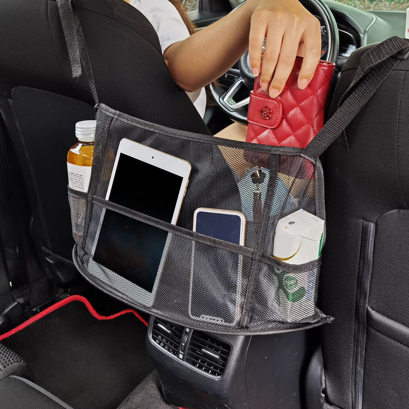 Car Storage Netting Pouch Seat Side Storage Mesh Organizer Bag Automotive - DailySale