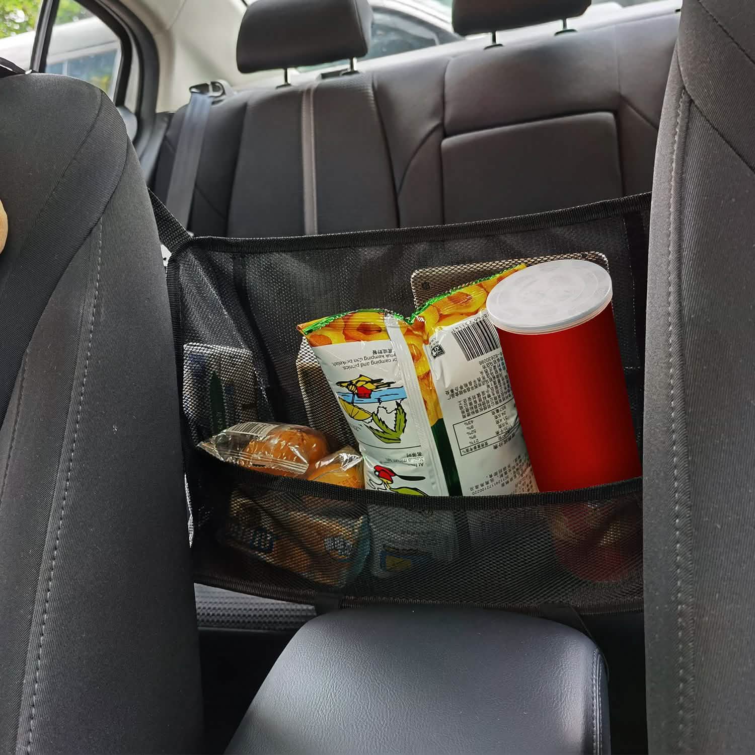 Car Storage Netting Pouch Seat Side Storage Mesh Organizer Bag Automotive - DailySale
