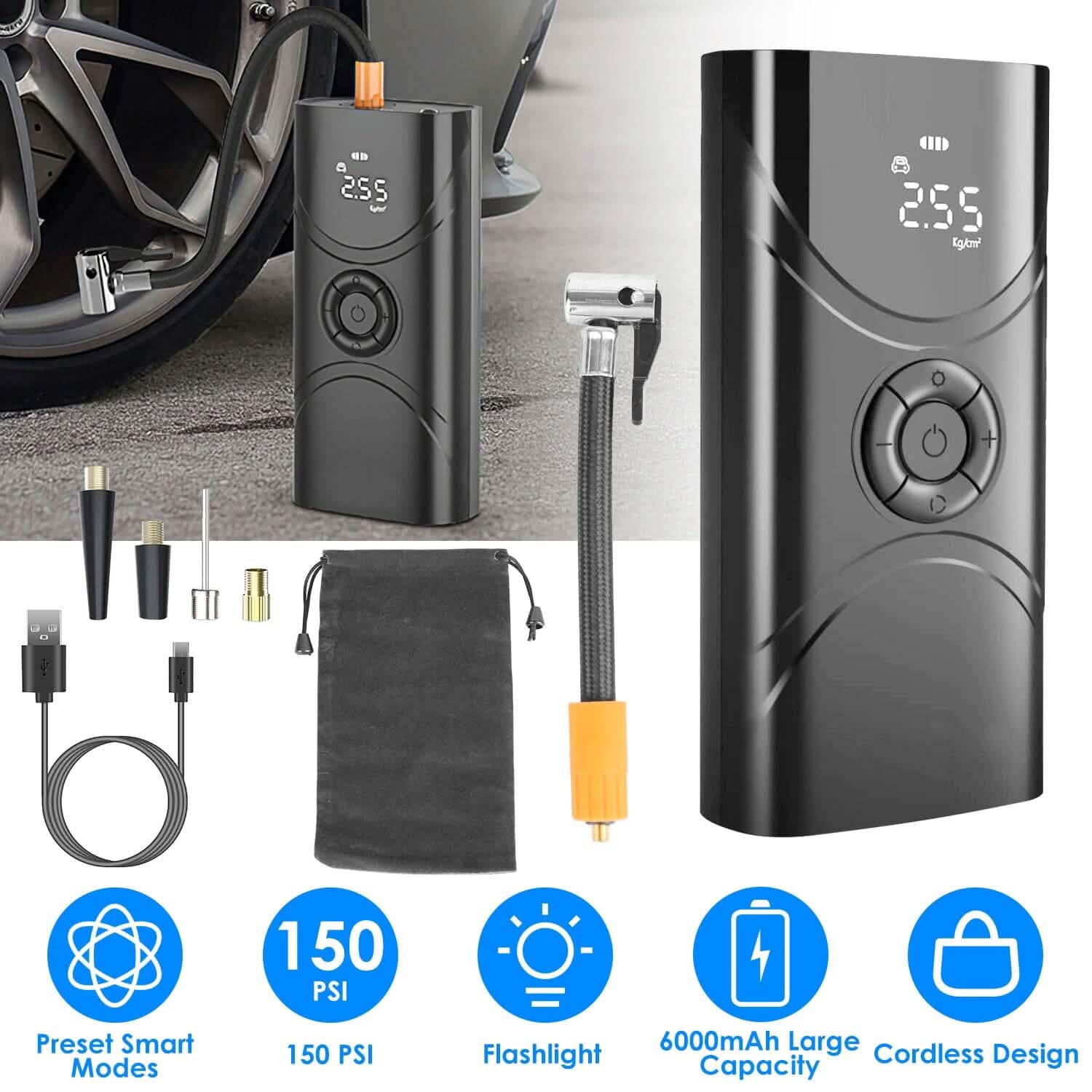 Car Tire Inflator Pump Automotive - DailySale