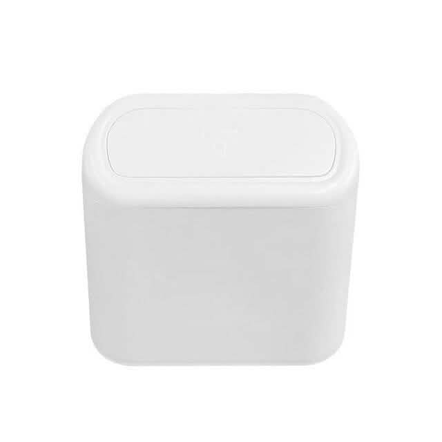 Car Trash Can with Lid Hanging Vehicle Garbage Organizer Automotive White - DailySale