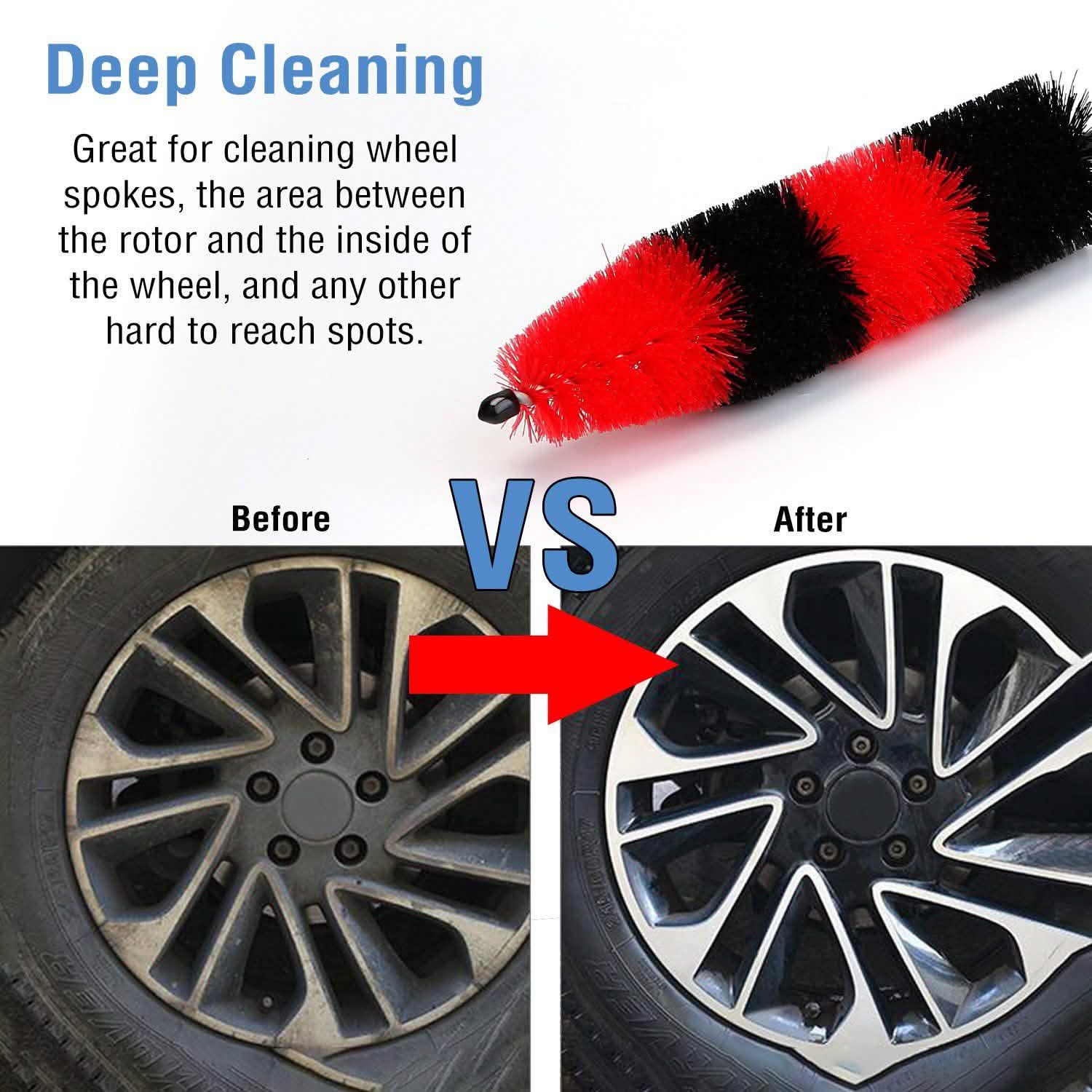 Car Wheel Brush Rims Tire Seat Engine Wash Cleaning Tool Automotive - DailySale
