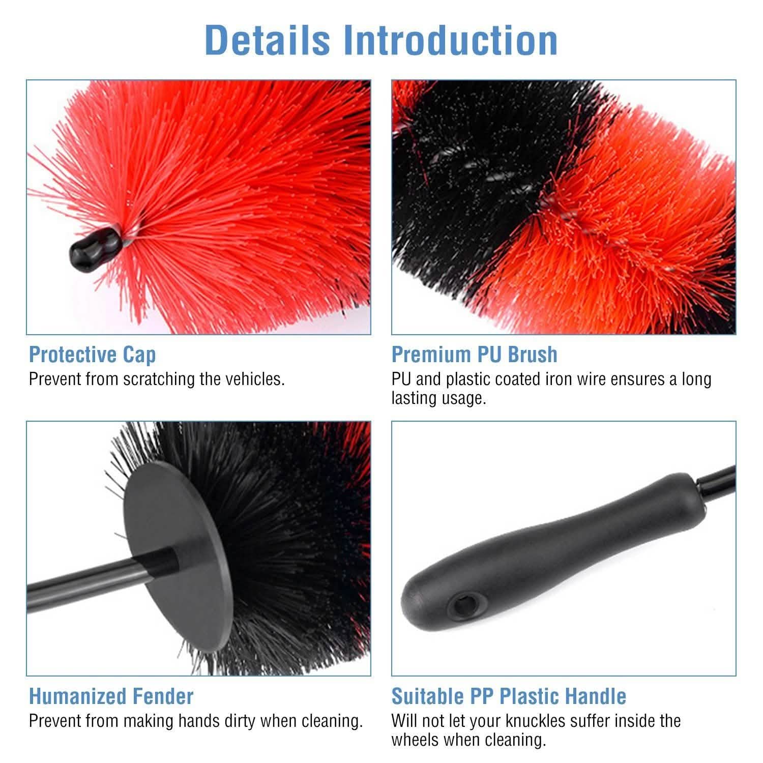 Car Wheel Brush Rims Tire Seat Engine Wash Cleaning Tool Automotive - DailySale