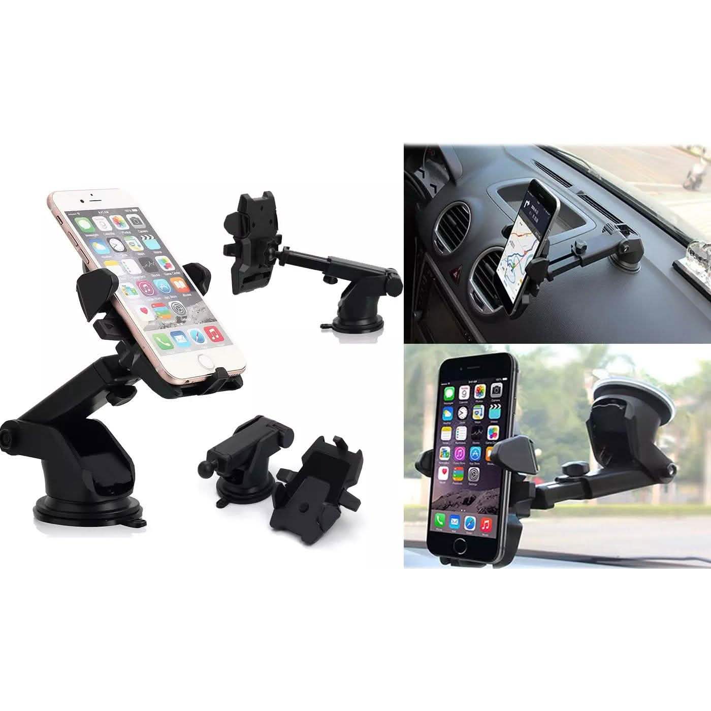 Car Windshield Dash Mount 360 Degree Universal Cell Phone Car Holder Cradle Automotive - DailySale