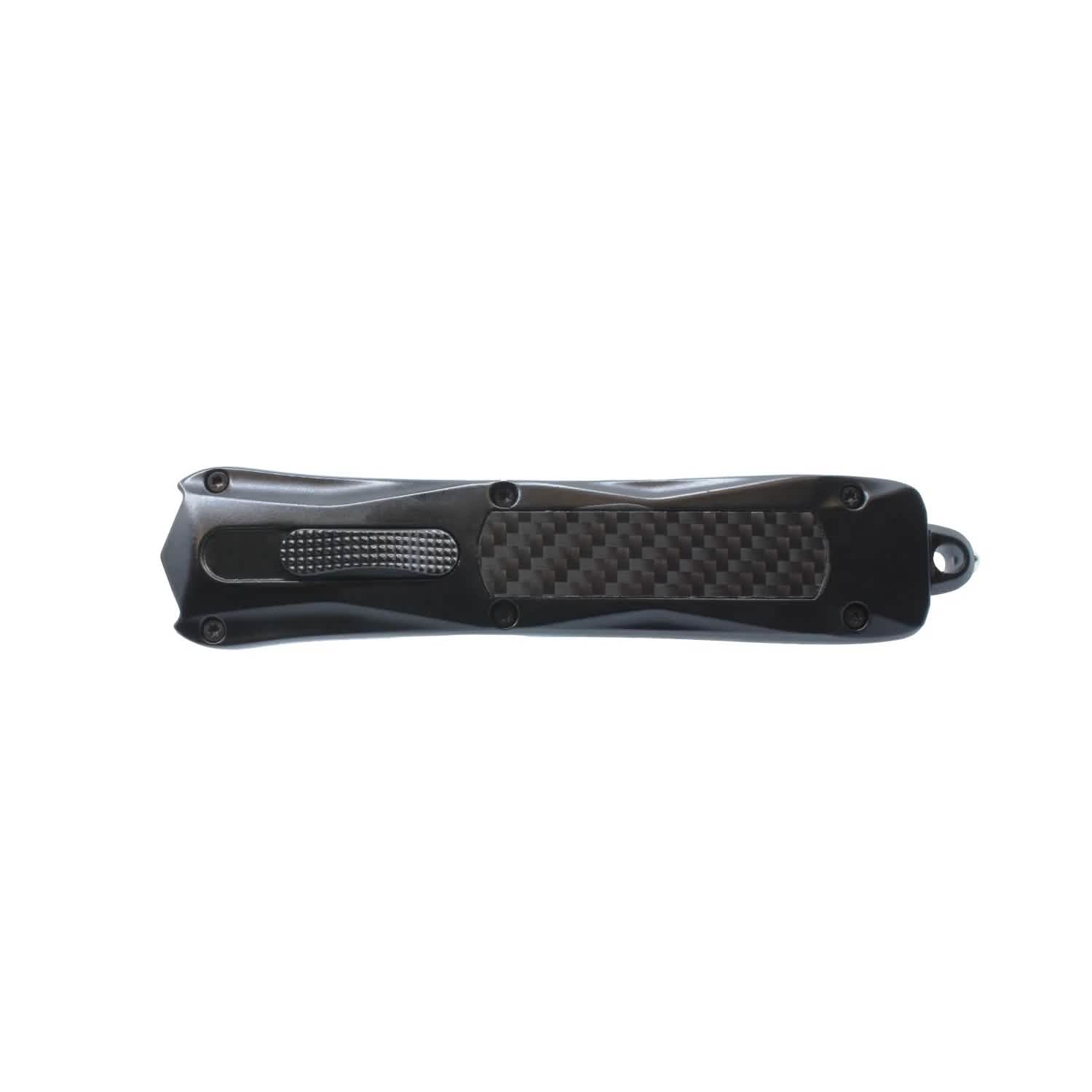 Carbon Fiber Automatic OTF Knife with Belt Clip Tactical - DailySale