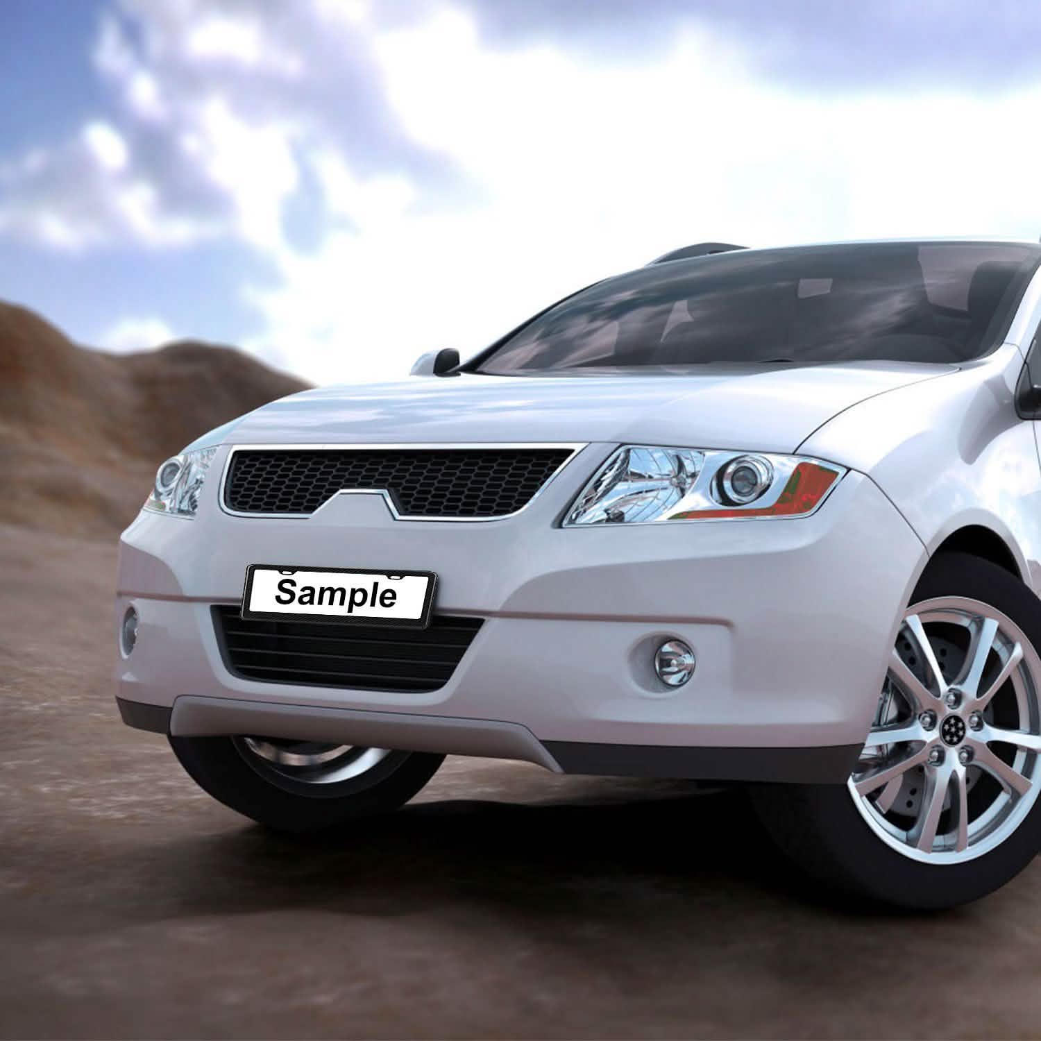 Carbon Fiber Black License Plate Automotive - DailySale