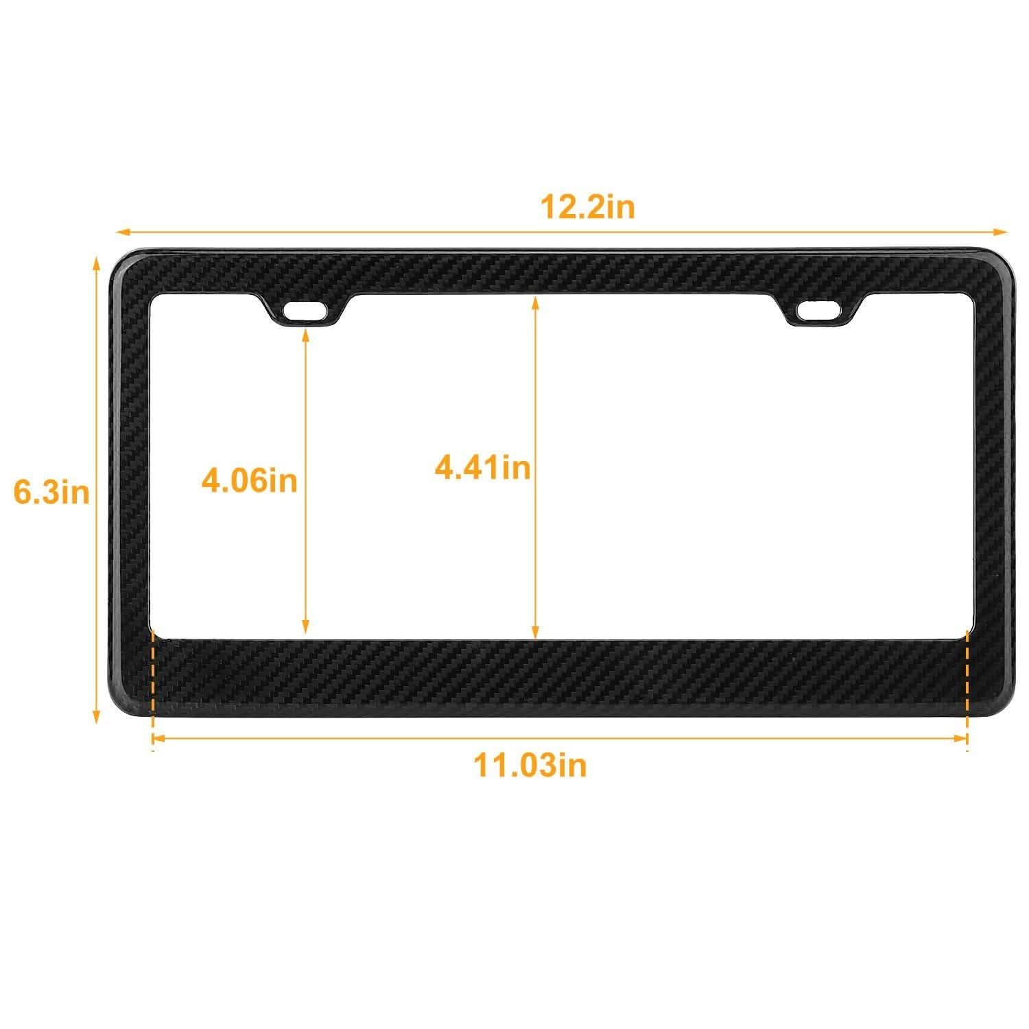 Carbon Fiber Black License Plate Automotive - DailySale
